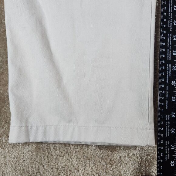Vintage Eddie Bauer Ruston Fit Mens Dress Pants 42x32 Beige Cotton Pleated #44 - Picture 9 of 10